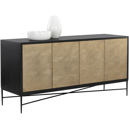 Algarve 68 X 20 inch Black / Champagne Gold Sideboard
